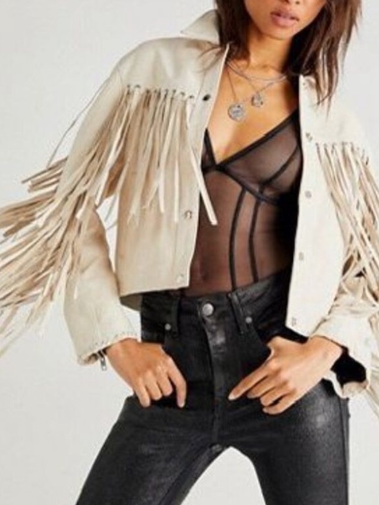 Free People Jackets & Blazers - UNDERSTATED LEATHER Mustang Jacket in Marshmellow $495 small